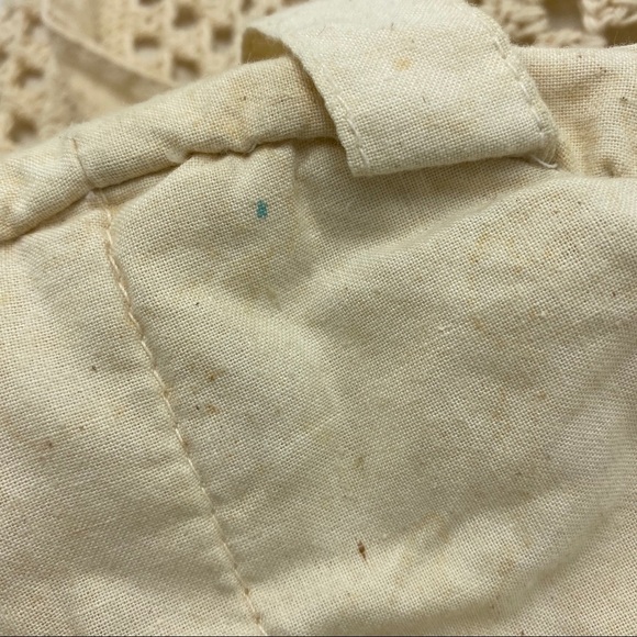 Crochet Boho Cream Bucket Backpack Macrame - Picture 3 of 9